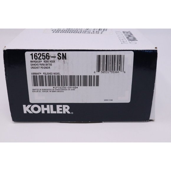 Kohler Margaux Double Robe Hook K-16256-CP in Polished Chrome Finish Free Ship - Picture 1 of 7